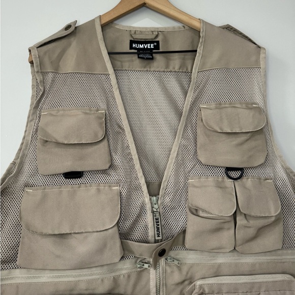 Humvee camping fishing hunting safari outdoor 14 pockets vest large - Picture 2 of 12